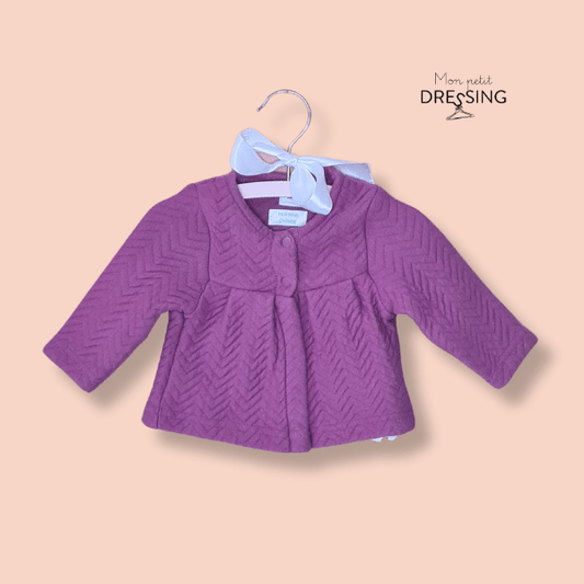 Mon Petit Dressing | cardigan mauve TAO fermeture 2 boutons pression. 