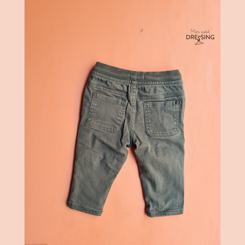 Pantalon Kaki 2 poches taille élastique 9 mois Dos