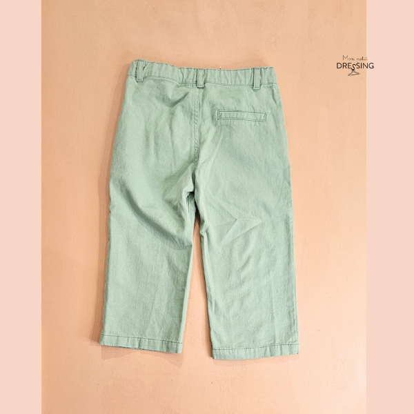 Mon Petit Dressing | Pantalon vert d'eau poche cachée côté droit