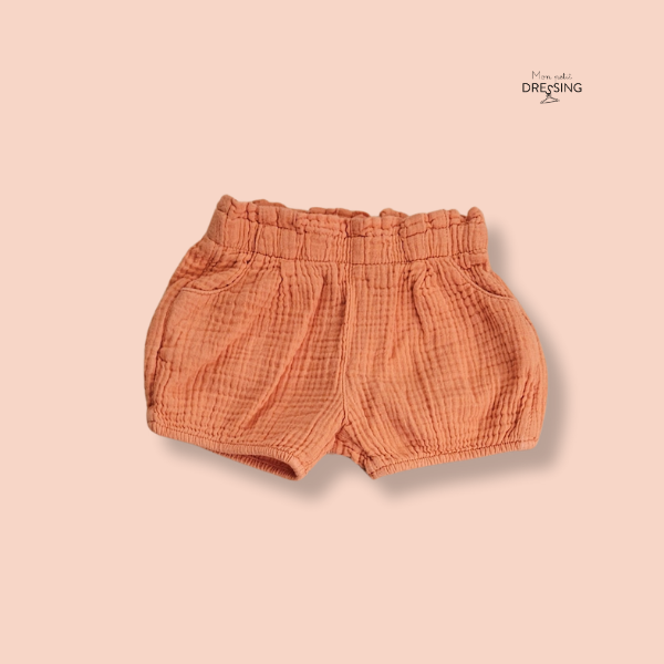 Mon Petit Dressing | Short orange obaibi vue de dos