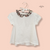 Mon Petit Dressing | T-shirt blanc col fleuri.  Boutchou