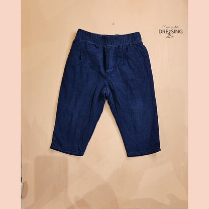 Pantalon velours bleu marine