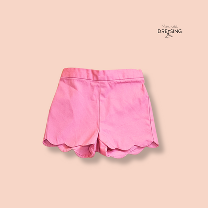 Mon Petit Dressing | Short rose festonné de la marque Jacadi, idéal pour une cérémonie.