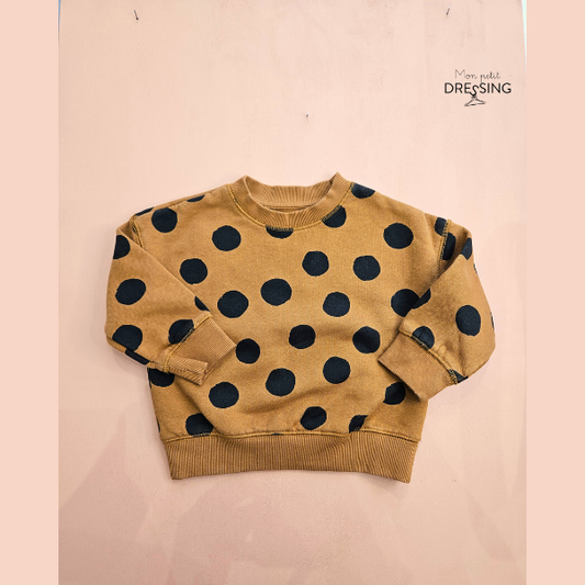 Pull camel, gros pois noir Marque Boutchou - Monoprix Kids