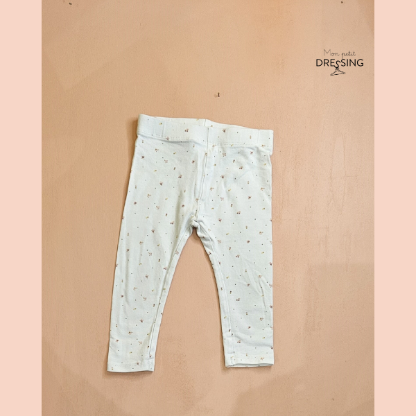 Legging blanc pois