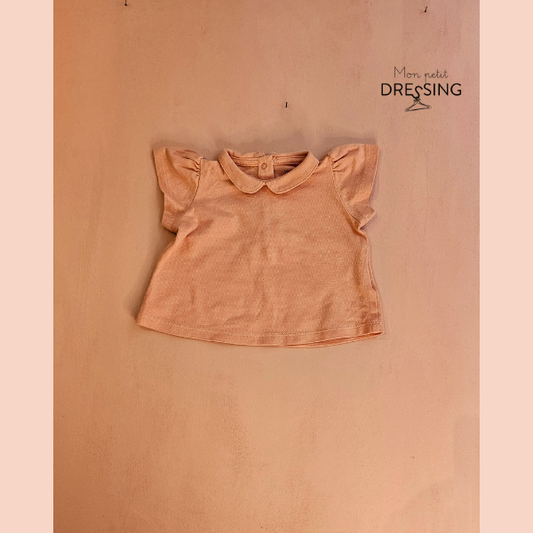 T shirt orange col claudine 